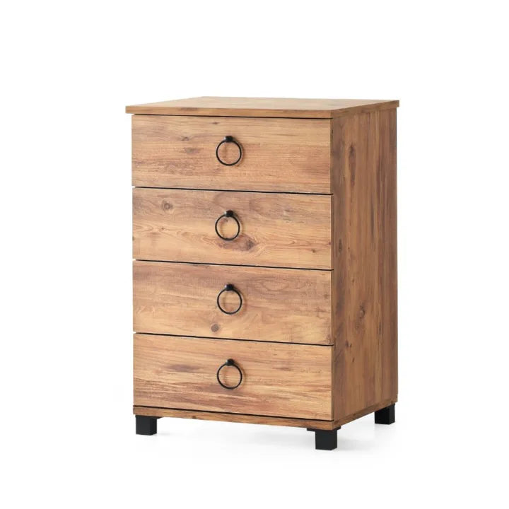 Duru 4 Çekmeceli Komodin Beyaz görsel 6