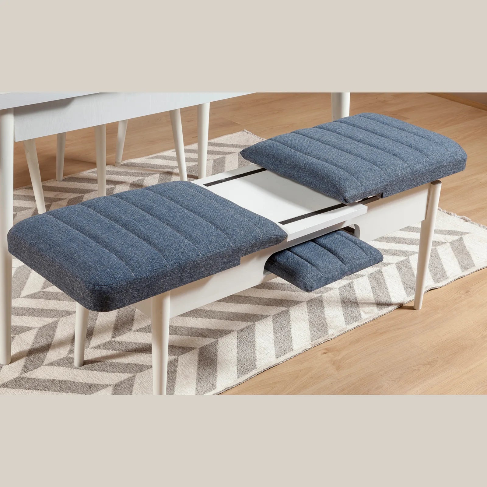 Sembol Bench Beyaz Lacivert görsel 2