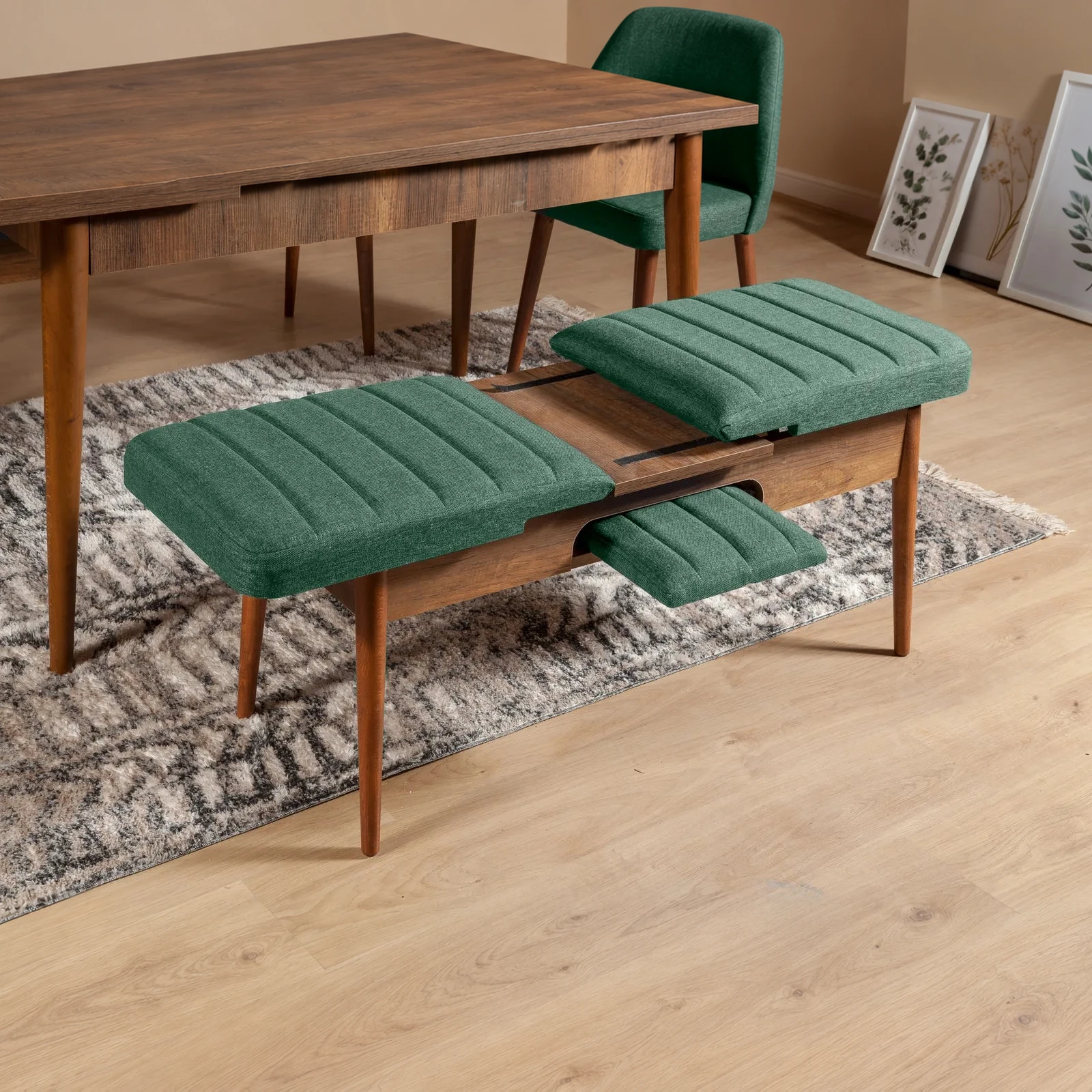 Sembol Bench Ceviz Yeşil görsel 3